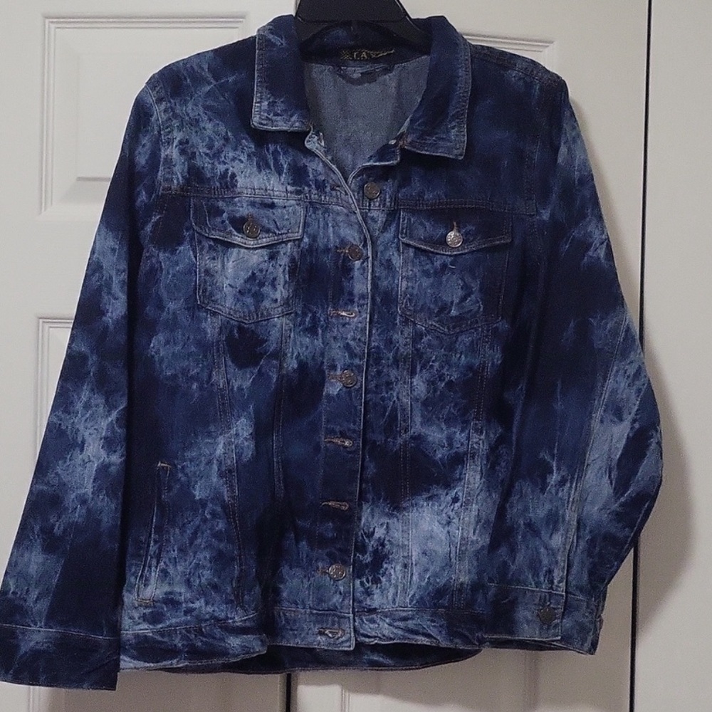 Vintage Oversized Jeans Acid Wash Denim Jacket Sz 1x Pre Loved Not worn Like New